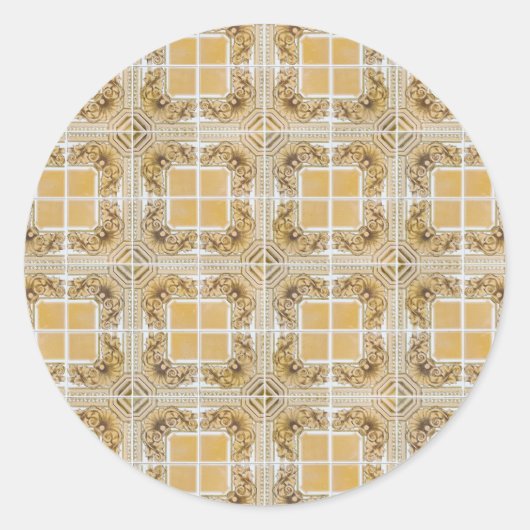 Tiles-Ceramic Runder Aufkleber (Vorderseite)