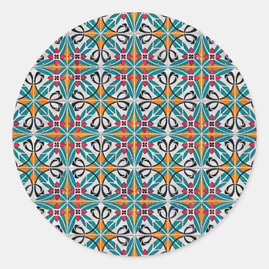 Tiles-Ceramic Runder Aufkleber (Vorderseite)