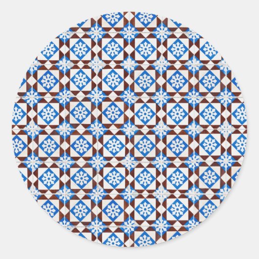 Tiles-Ceramic Runder Aufkleber (Vorderseite)