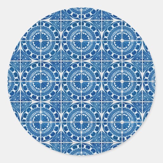 Tiles-Ceramic Runder Aufkleber (Vorderseite)