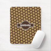 Tiles Cream Chocolate Minimales Muster Mousepad (Mit Mouse)