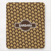 Tiles Cream Chocolate Minimales Muster Mousepad (Vorne)