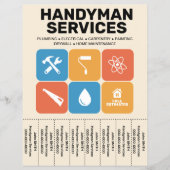 Tiles - Handyman Services Flyer with Tear-Off Tabs (Vorne)