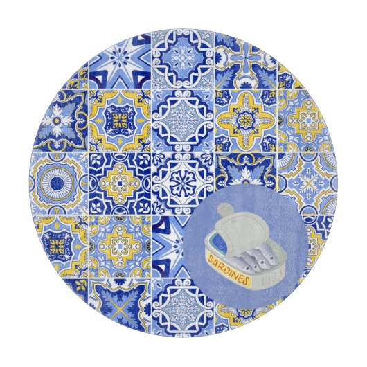 Tiles portugiesischer Stil Schneidebrett (Vorderseite)