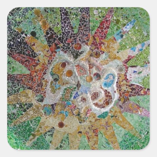 Tiles Quadratischer Aufkleber (Vorderseite)