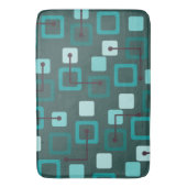 Tiles & Squares Aquamarin für die Mitte der 50er J Badematte (Vorderseite Vertikal)