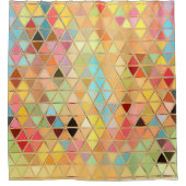 Tiles Stached Glass Boho Duschvorhang (Vorderseite)