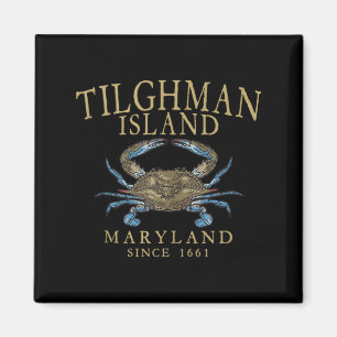 Tilghman Island Maryland Krabbe Seit 1661 Retro Be Magnet