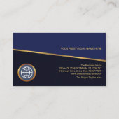 Tilgung der Blauen Linie Blauer Schatten Global Im Visitenkarte (Rückseite)