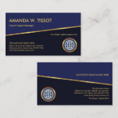 Tilgung der Blauen Linie Blauer Schatten Global Im Visitenkarte (Vorne/Hinten)