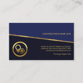 Tilgung der Gold Line Blue Shades Medical Healthca Visitenkarte (Rückseite)