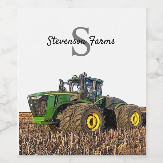 Tilgung der personalisierten Monogramm-Zugmaschine Weinetikett (Einzelnes Label)