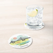 Tilikum, das Portland-Untersetzer kreuzt Runder Pappuntersetzer (Vor Ort)