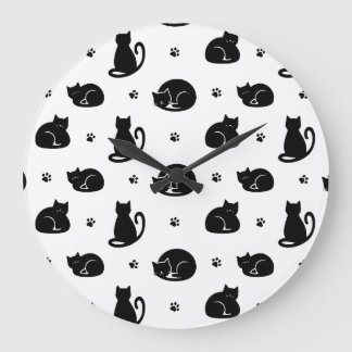Tiling Cats Muster Wanduhr – Für Katzenliebhaber