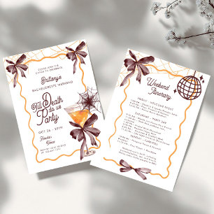 Till Death Bow Cocktail Halloween Junggesellinnena Einladung
