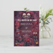 Till Death Do Us Part Einladung (Stehend Vorderseite)