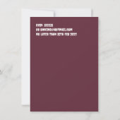 Till Death Do Us Part Einladung (Rückseite)