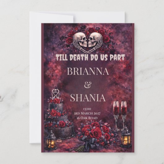 Till Death Do Us Part Einladung (Vorderseite)