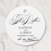 Till Death Do Us Part Elegant Gothic Wedding Geschenkanhänger (Vorderseite)