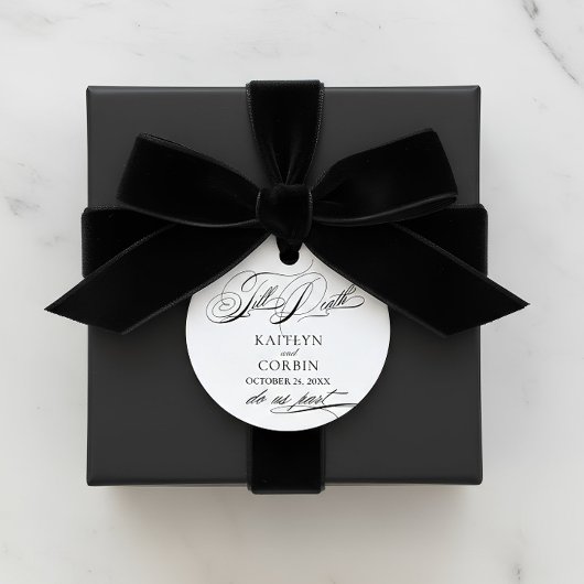 Till Death Do Us Part Elegant Gothic Wedding Geschenkanhänger