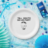 Till Death Do Us Part Faultier Klassisches Design Pappteller (Party)