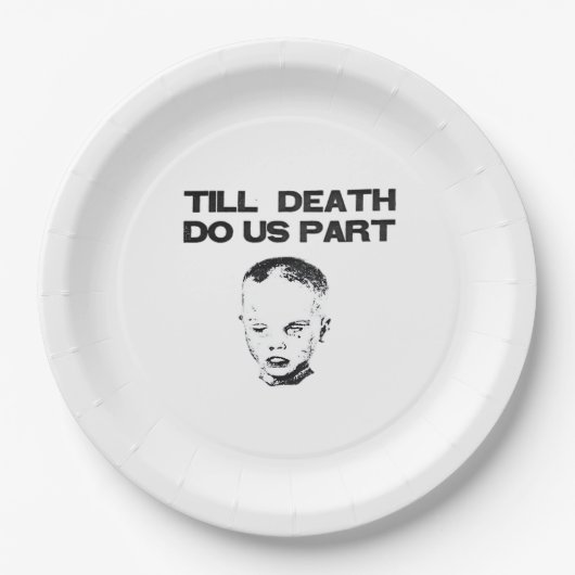 Till Death Do Us Part Faultier Klassisches Design Pappteller (Vorderseite)