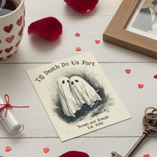 Till Death Do Us Part Ghosts Couples Postkarte