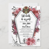 till death do us part Gothic Halloween Wedding Einladung (Vorderseite)