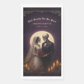 Till Death Do Us Part Gothic Skeletons Wedding Serviette (Vorderseite)
