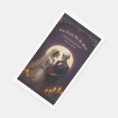 Till Death Do Us Part Gothic Skeletons Wedding Serviette (Ecke)