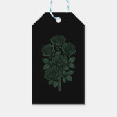 Till Death Do Us Part Green Rose Gothic Wedding Geschenkanhänger (Rückseite)