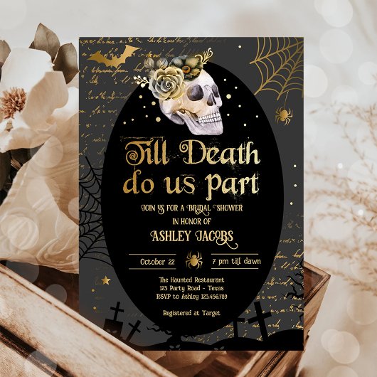 Till Death Do Us Part Halloween Couples Shower Einladung