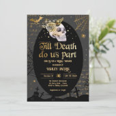 Till Death Do Us Part Halloween Couples Shower Einladung (Stehend Vorderseite)