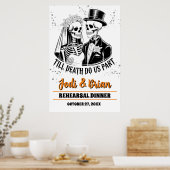 Till Death Do Us Part Halloween Wedding Hanging Poster (Küche)