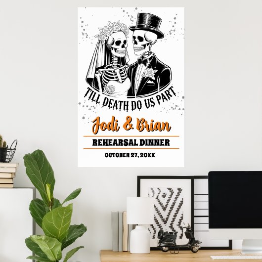 Till Death Do Us Part Halloween Wedding Hanging Poster (Heimbüro)