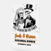 Till Death Do Us Part Halloween Wedding Welcome Acrylschild (Winkel)