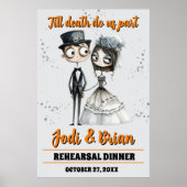 Till Death Do Us Part Halloween Wedding Welcome Poster (Vorne)