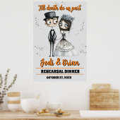 Till Death Do Us Part Halloween Wedding Welcome Poster (Küche)