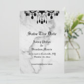 Till Death Do Us Part Marble Save the Date (Stehend Vorderseite)
