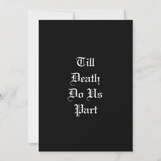 Till Death Do Us Part Marble Save the Date (Rückseite)