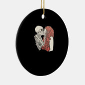 Till Death Do us Part Skeleton Art Classic Keramik Ornament (Rechts)