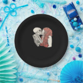 Till Death Do us Part Skeleton Art Classic Pappteller (Party)