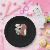 Till Death Do us Part Skeleton Art Classic Pappteller (Party)