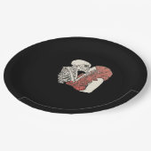 Till Death Do us Part Skeleton Art Classic Pappteller (Schrägansicht)
