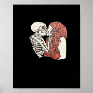 Till Death Do us Part Skeleton Art Classic Poster