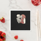 Till Death Do us Part Skeleton Art Classic Serviette (Beispiel)