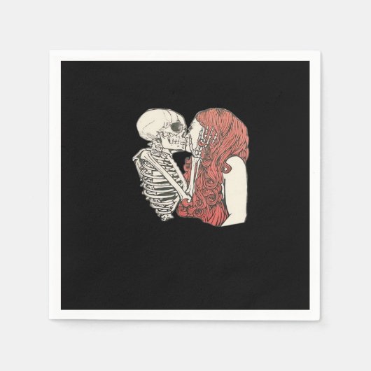 Till Death Do us Part Skeleton Art Classic Serviette (Vorderseite)