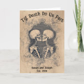 Till Death Do Us Part Skeleton Couples Karte (Vorderseite)