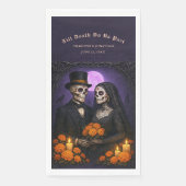 Till Death Do Us Part Skull Candy Couple Wedding Serviette (Vorderseite)