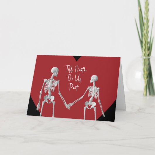 Till Death Do Us Part Valentine's Day Card opt2 Dankeskarte (Vorderseite)
